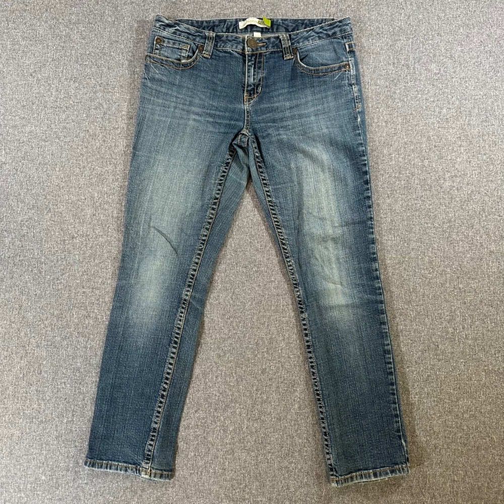 Aeropostale Jeans Womens 11/12 Short Bayla Skinny Leg Blue Medium Wash Stretch